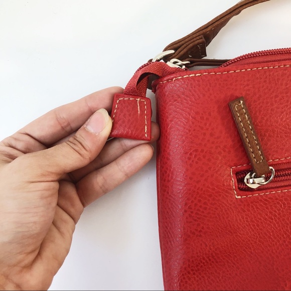 Mia and Luca vegan leather crossbody bag purse red - Picture 10 of 12